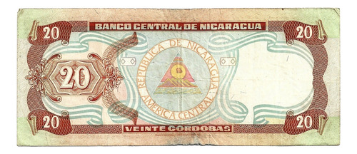 Billete Nicaragua 20 Córdobas 1999 José Santos Zelaya (Usado)