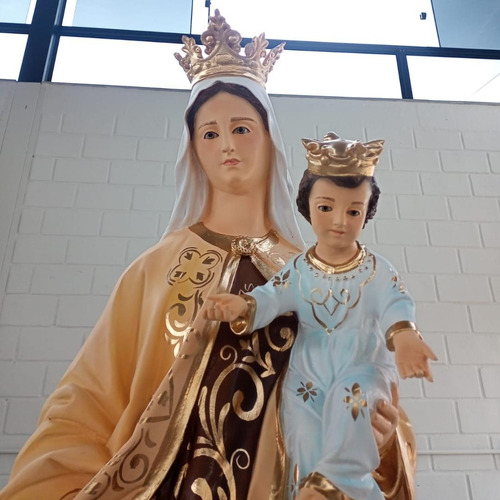 Imagem Nossa Senhora Do Carmo Com Coroa, Resina, 120cm