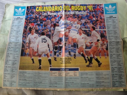 Lamina Rugby Mundial 1991 Los Pumas