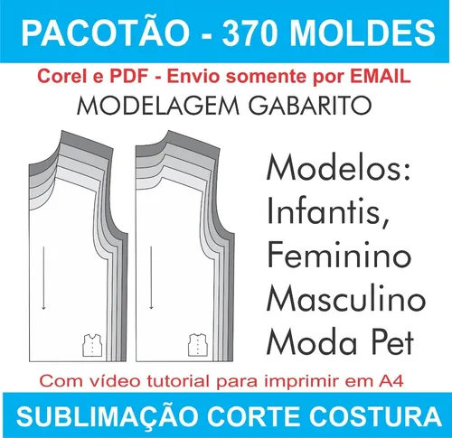 Kit 370 Moldes Modelado Femenino Masculino Infantil Mascota En Pdf