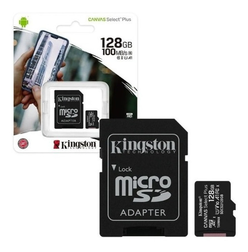 Memoria Micro Sd Kingston 128gb 100mb/s Original Canvas Plus