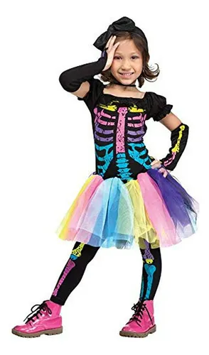 Disfraz De Huesitos Punky Para Niños Pequeños