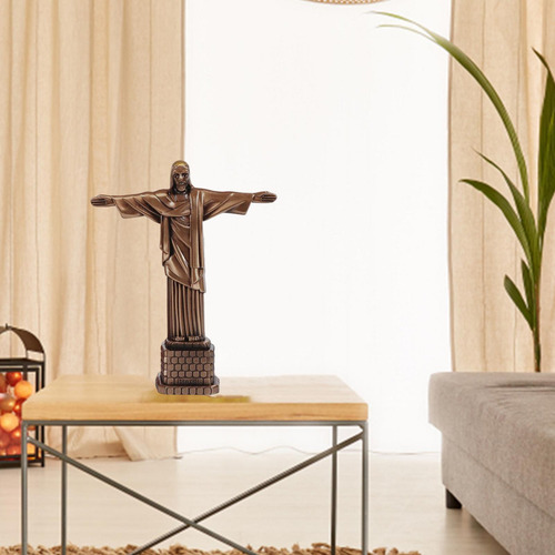 Cristo Jesús Figura Estatuilla Escultura Bronce Rojo