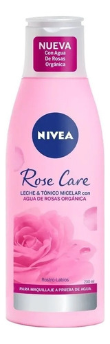 Leche Nivea Rose Care + Tonico Micelar 2 En 1 X 200 Ml