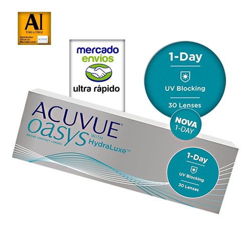 Imagem 1 de 4 de Lente De Contato 1 Day Acuvue Oasys Entrega Rápida