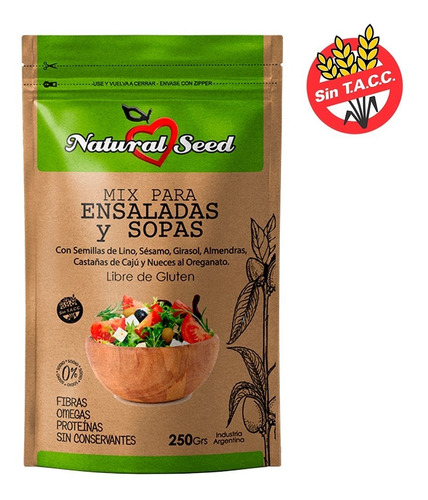 Mix Semillas P/ Ensaladas Sopas Natural Seed 250gr S/tacc Dw
