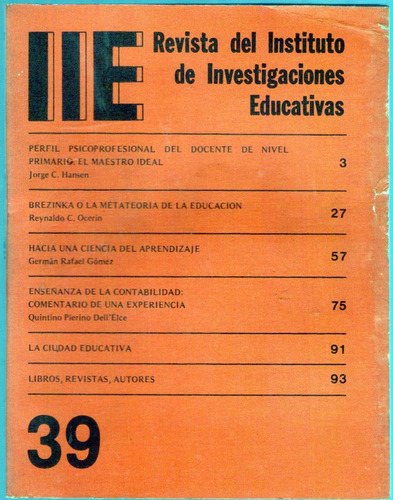 Revista Del Instituto De Investigaciones Educativas 1983