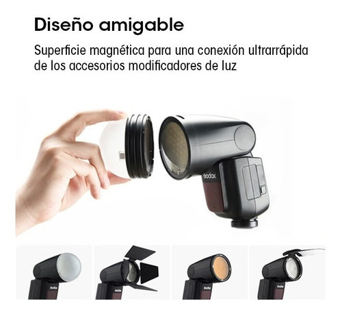 Imagen 6 de 10 de Flash Speedlight V1 Godox Cabeza Redonda Para Nikon