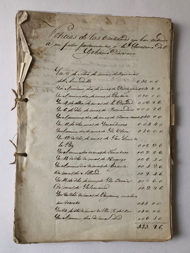 Antiguo Documento Legajo Fábrica Espiritual Morelia 1834
