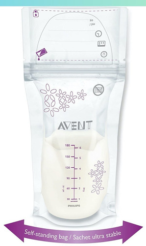 Imagen 3 de 5 de Bolsas De Almacenamiento De Leche Materna Avent 50 Bolsas