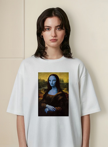 Remera Unisex Mona Monna Lisa Avatar Personalizada Aesthetic