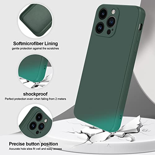 Funda Silicon Para iPhone 14 Pro Verde Silicon