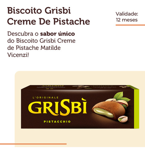 Galleta rellena de crema de pistacho Matilde Vicenzi 135 g