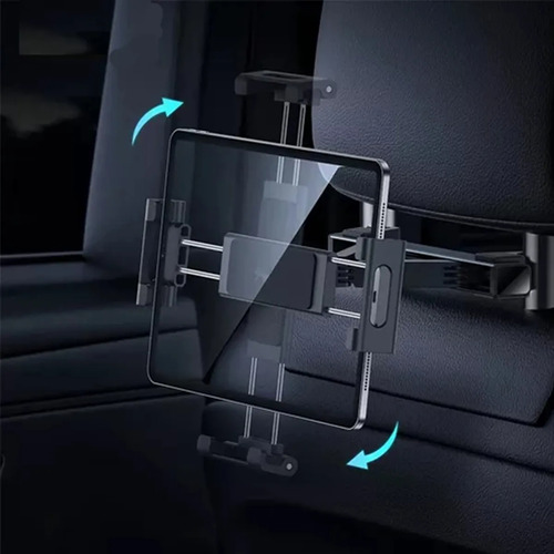 Soporte Para Tablet Celular Auto Asiento Trasero Negro