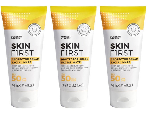 3 Bloqueador Facial Skin First - mL a $580