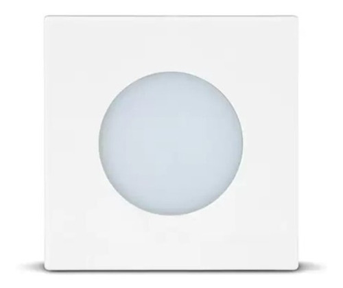 Luminária  Spot Point Quadrada Luz Fria 1,5w Cor Branco
