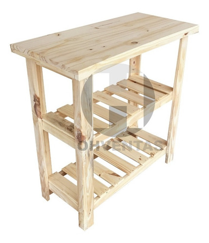 Mesa Quesera Arrime Pino 1 Mt Estantes Con 2 Canastos Junco