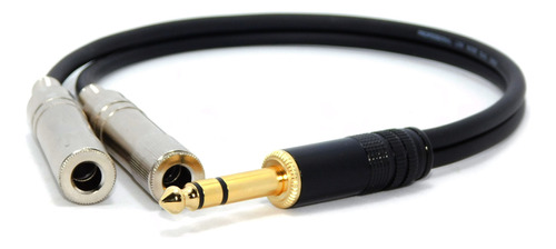 Cable Adaptador Audio Plug 6,5 Stereo A 2  6,5 Hembra Mono