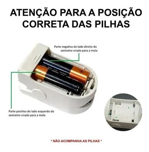 Imagem 3 de 5 de Oxímetro Digital De Dedo Medidor De Saturação De Oxigênio