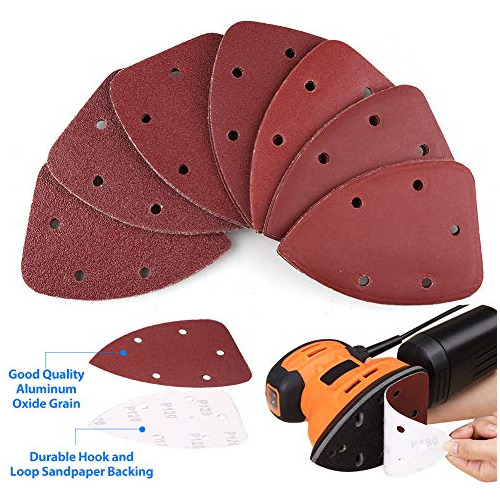 Lotfancy Mouse Detail Sander Papel De Lija, 70pcs 40 60 80 1