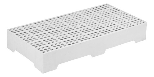 Estrado Alto Pallet Piso Plástico Deck 13x41x82cm Branco