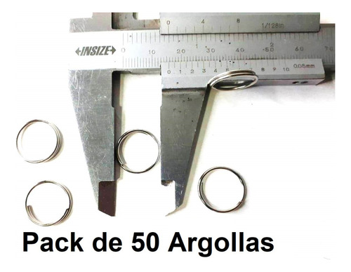 Aro Argolla Llavero Semi Doble Cromada Mercería 16mm