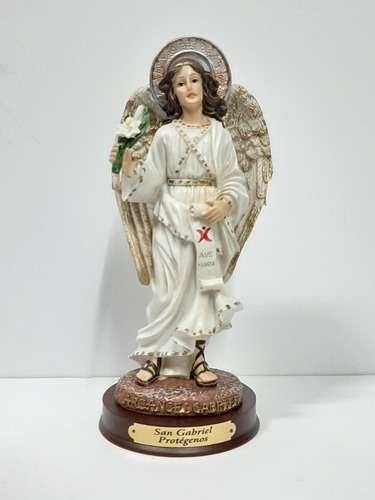 Estatua San Gabriel Arcángel - 20 Cm - Resina Poliéster