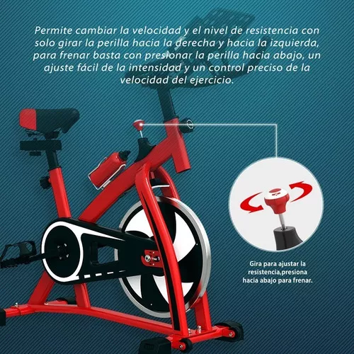 Bicicleta Estática Spinning con Niveles de Intensidad