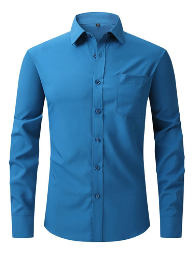 Camisa Casual De Manga Larga Para Hombre, Camisa De Vestir,