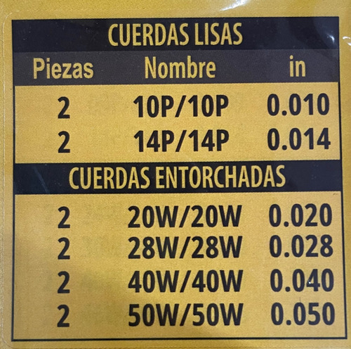 Cuerdas Jimmy Wess Docerola Sierreño Cuerda Dobles .010