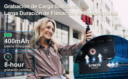 Imagen 5 de 9 de Microfono Inalambrico Synco G1 T/l P/celular Monitoreo 150m
