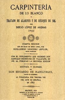 Libro Carpinteria De Lo Blanco Y Tratado De Alarife Original