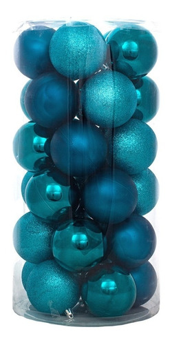 Esferas Navideñas Colgable 30 Pzs Plastico Arbol Navidad 8cm