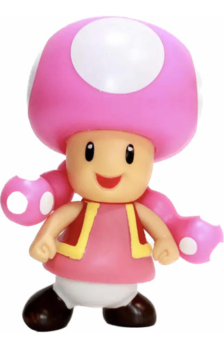 Figura De Toadette A 12cm Alto Coleccionable De Mario Bros