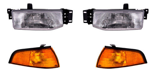 Cuartos + Faros 4 Piezas Depo P/ Ford Escort 1994-1996