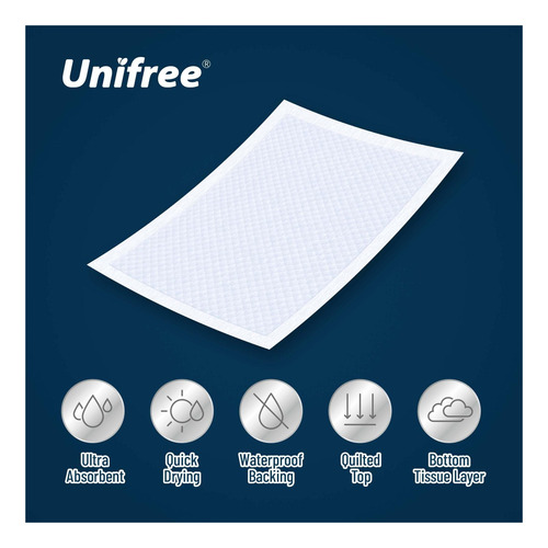 Almohadillas Desechables Unfree Para Cama, 50 Unidades