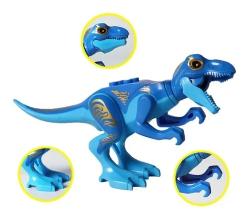Kit Dinossauros Blocos Montar Brinquedo Jurassic Park 8 Pçs