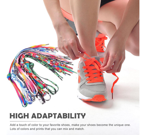 Zapatillas Informales Con Cordones Planos Y Coloridos Degrad