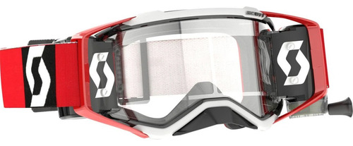 Óculo Para Motociclistas Scott Prospect 272822-1294113 Com Lente Transparente E Armação Red/black - Tamanho Un