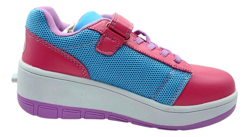 Tenis Patin Niña Speed Rollers Rosa Azul