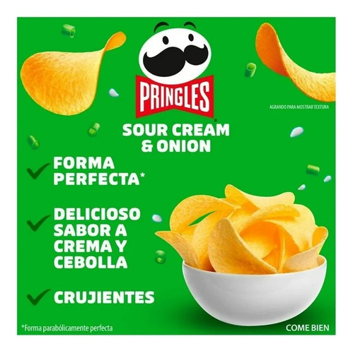 Papas Pringles Sour Cream & Onion 203 G