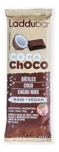 Barritas Veganas S/tacc Coco Chocolate Cacao X12u - Laddubar