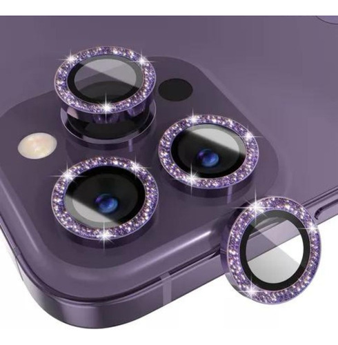 Vidrio Protector Lente Glitter Para iPhone 12 Pro Max