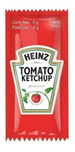 Heinz Salsa Ketchup / Catsup Sobre 1000 Pzs