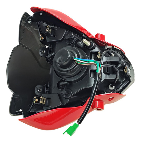 Faro Delantero Led Con Bisel Negro/rojo Para Pulsar Ns200
