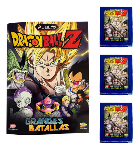 1 Album + 60 Sobres Figuritas Dragon Ball Z Grandes Batallas