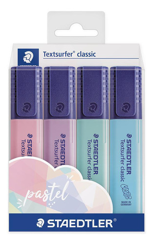 Marcador de texto Staedtler Textsurfer con 4 colores pastel, varios colores