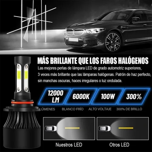 Para Dodge Kit Focos Led De 4 Lados Luz Alta/baja/niebla