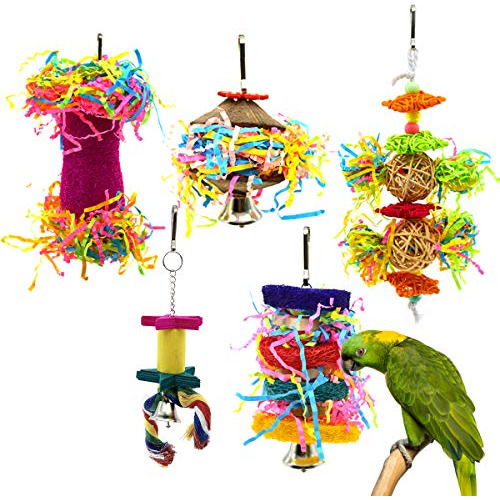 5pcs Small Parrot Chewing Toys Bird Shredder Toys Bird ...