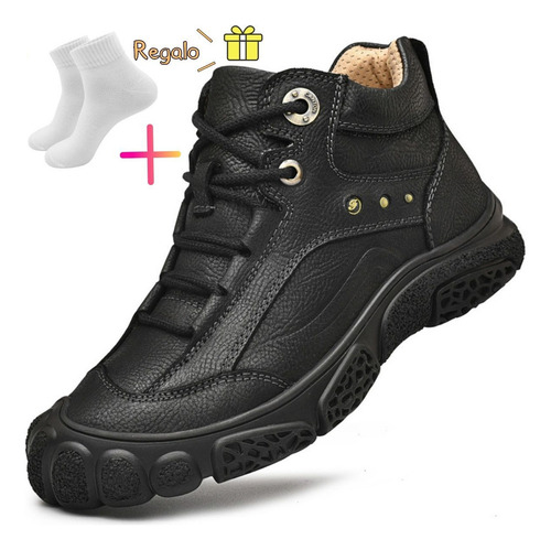 Botas Zapato Casual Hombre Cuero Cómodo Intemperie A2022